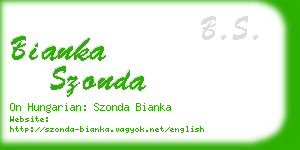 bianka szonda business card